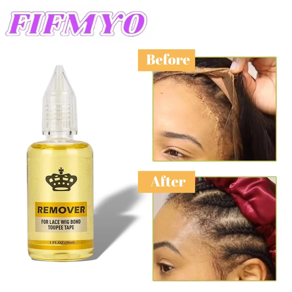 30 مللي مزيل أصفر للشعر المستعار الدانتيل شريط لاصق لاصق واضح مزيل المذيبات لصالون أو مزيل المنزل لنظام غراء شعر مستعار #1