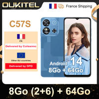 4G OUKITEL C57S Android Smartphone 14 - 8Go (2 + 6) RAM /64Go ROM - 6.52 \