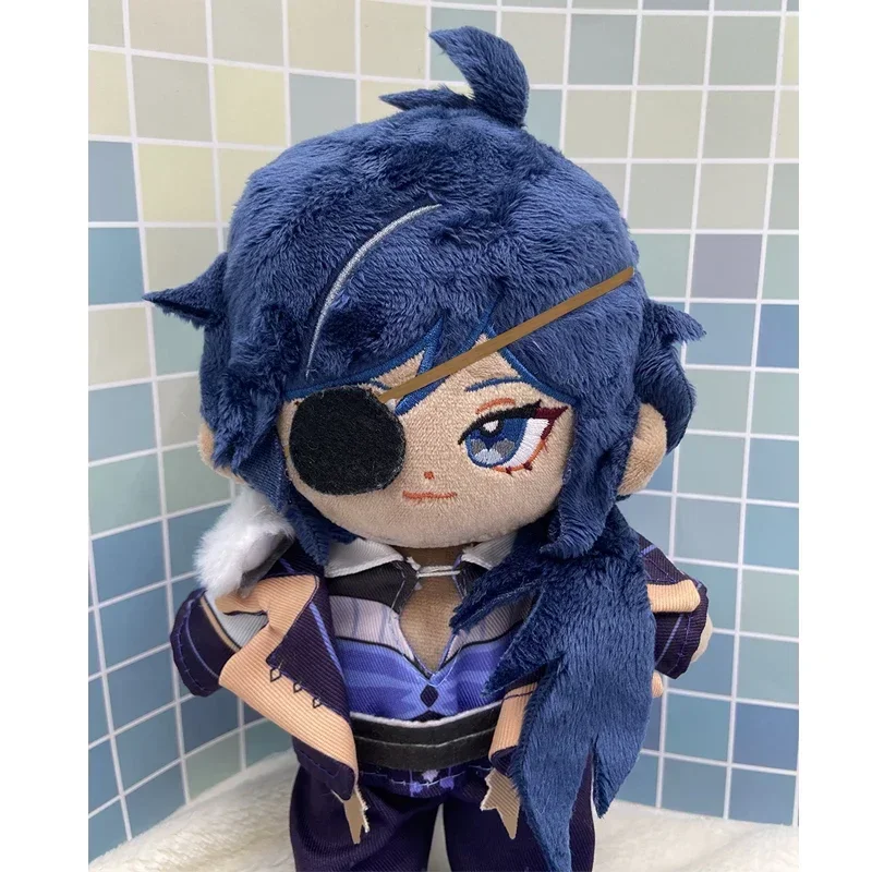 게임 Genshin Impact Kaeya 봉제 인형 박제 장난감 봉제 인형 만화 파란 머리 소년 변경 정장 복장 의류 장난감 베개 선물