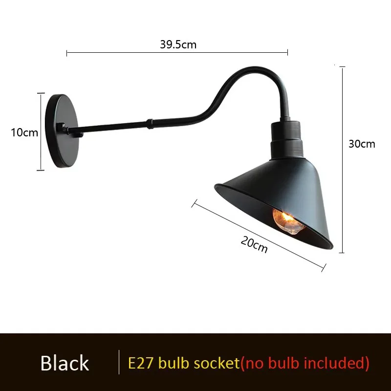 American Industrial Wall Lamp Porch Lamp Outdoor Courtyard Garden Lamp  Antique Copper Wall Light Stair Bedside Bedroom Lighting