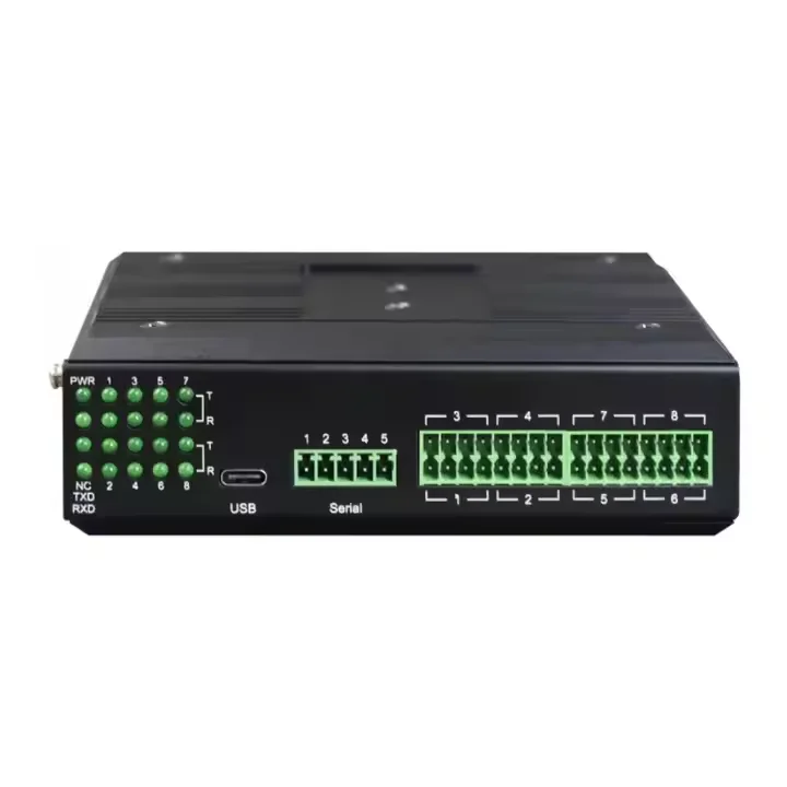 Good Quality Din Rail USB to 8ch Channel Serial RS485/RS422/RS232 Converter with Lightning Protection And Isolation