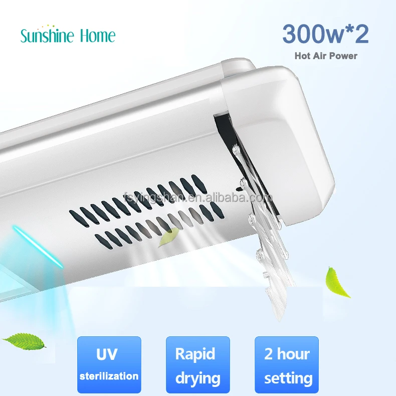 2022 Smart Automatic Laundry hangers Remote Control Lifting Electric Clothes hanger Dryer With Heater