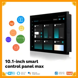 10.1inch Tuya Smart Home Control Panel Max  Touch Screen With Bluetooth Zigbee Gateway Built-in Building Intercom Compatible