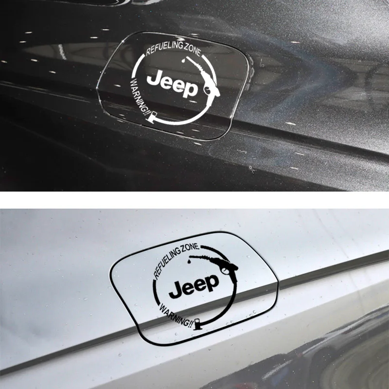 1Pcs Car Fuel Tank Cap Stickers Vinyl Fashion Decoration Decals For Jeep Gladiator Grand Cherokee Compass Accessory Renegade JK