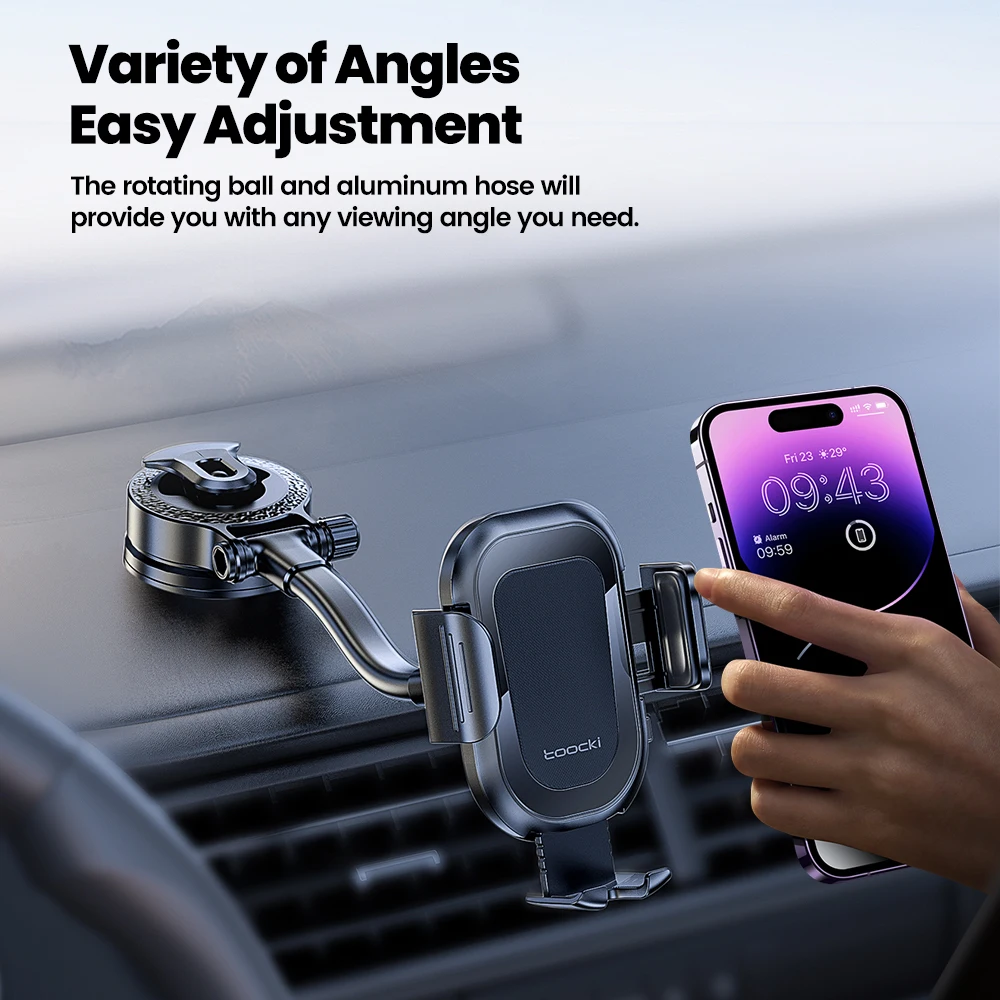 Toocki Car Phone Holder Suction Cup Air Vent 360°Universal Phone Mount Car Holder Stand Suitable For iPhone 14 13 Xiaomi Samsung