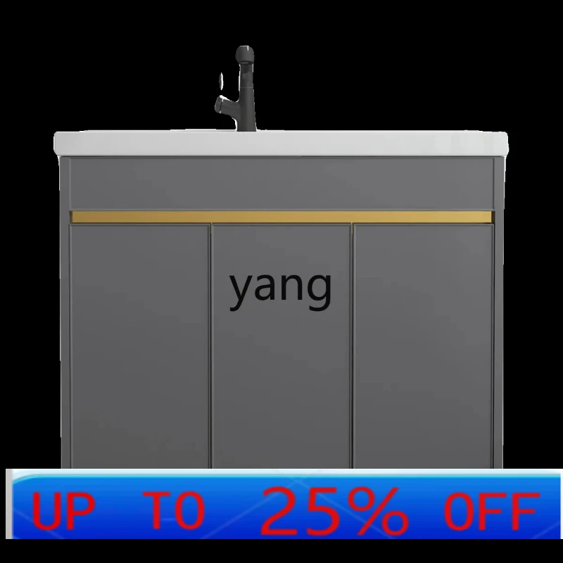 

LTT Balcony Laundry Tub Inter-Platform Basin Integrated Ceramic Wash Basin Floor Type Alumimum Wash Wardrobe