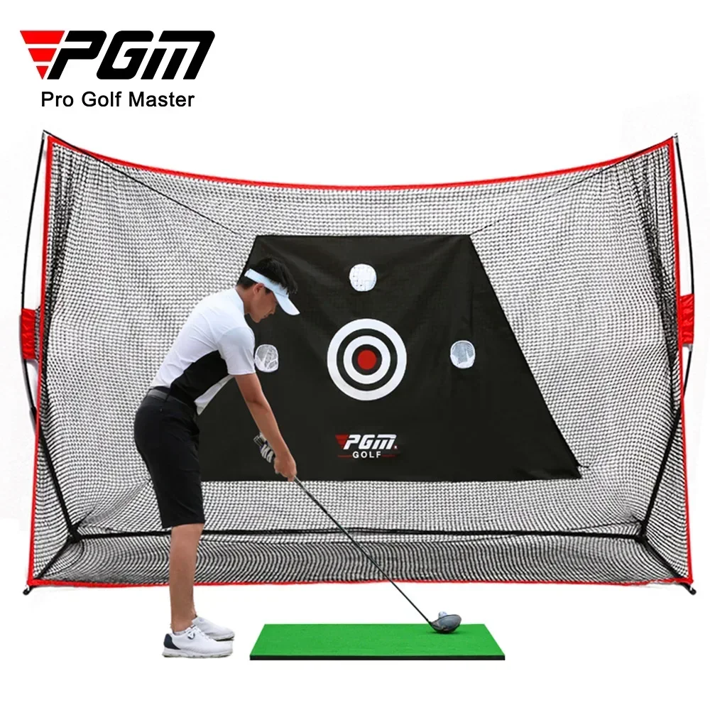 PGM 3m Big Golf Net Trainer Set Holder Shelf Indoor Outdoor Multi-function Swing Cutting Chipping Practice Accessories LXW023new