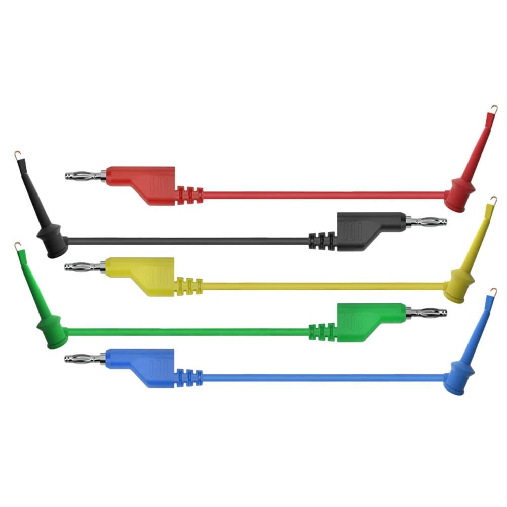 4mm Banana Multimeter Leads 1m Cable Length 1m Wire Copper Nickel Plated Stackable Welding Connection Mode 4mm