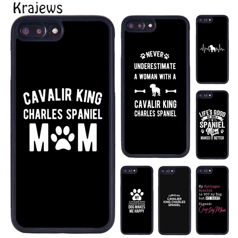 Krajews Cavalier King Charles Spaniel Phone Case For iPhone 16 15 14 plus X XR XS 11 12 13 pro max coque