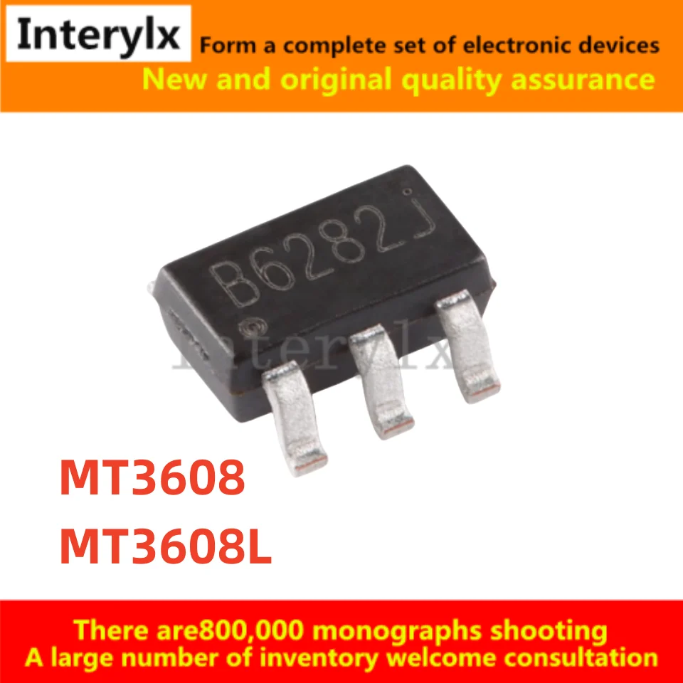 10Pcs/Lot Original genuine MT3608 MT3608L 2608 SOT-23-6 High efficiency 1.2MHz 2A boost converter Chip IC