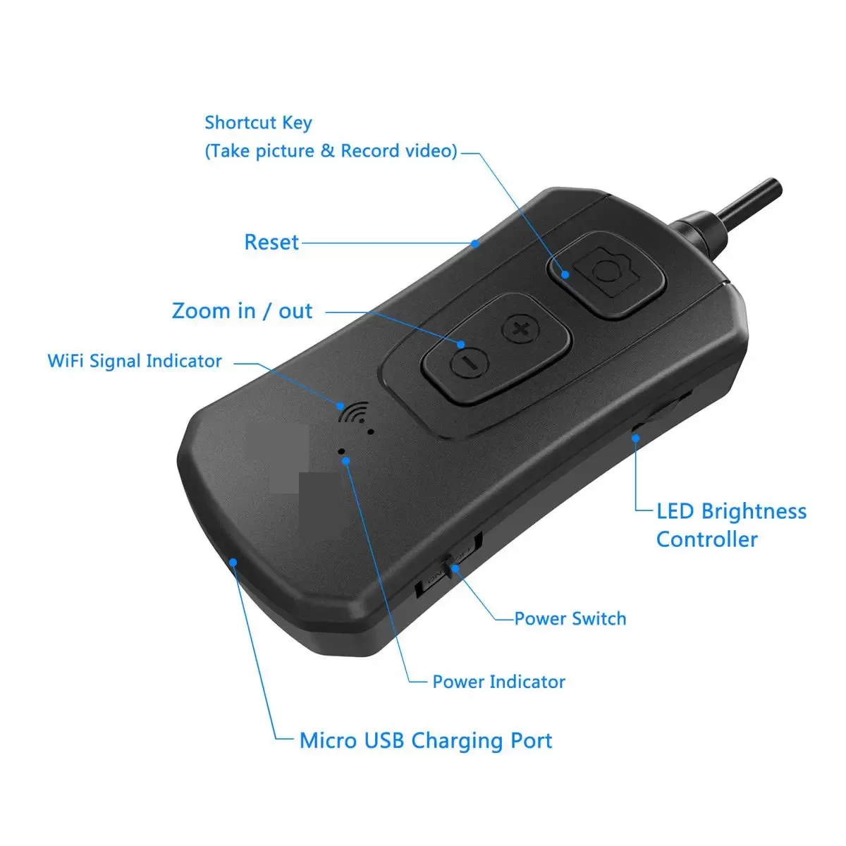 

5.5mm 2MP 1080P 3X Zoom Wireless WIFI Endoscope Camera Inspection CMOS Borescope Otoscope Digital Microscope