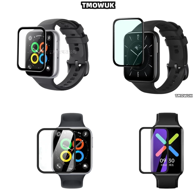 

For OPPO Watch 2 3 4 Pro SE Free Band 2 42mm 46mm Reflective PMMA Film, 3D Curved Edge.