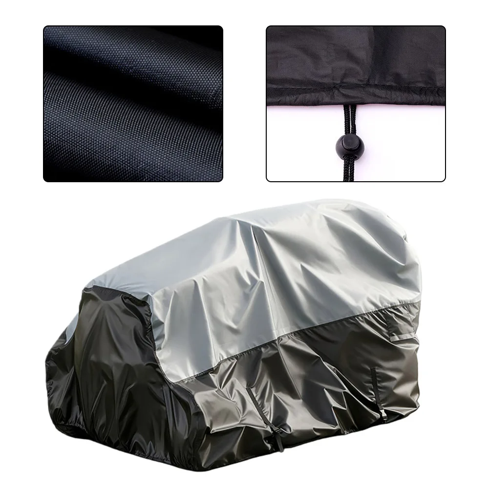 600D Oxford Fabric Lawn Mower Cover For Outdoor Protection Foldable Storage Bag Double Windproof Protection For Lawn Tractors