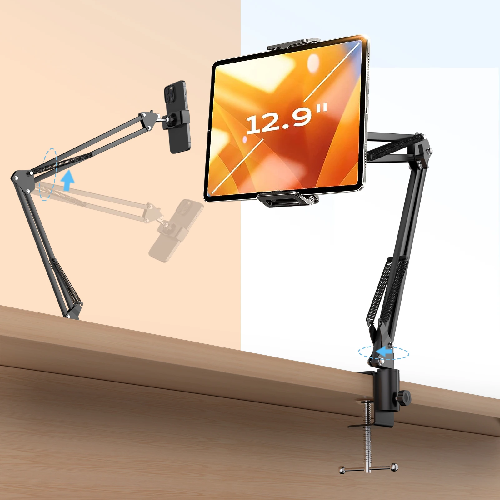 G-MARK Tablet Stand Phone Holder iPad Holder For Desk Mount Phone Flexible Tablet Mount Phone Stand Fits All Models