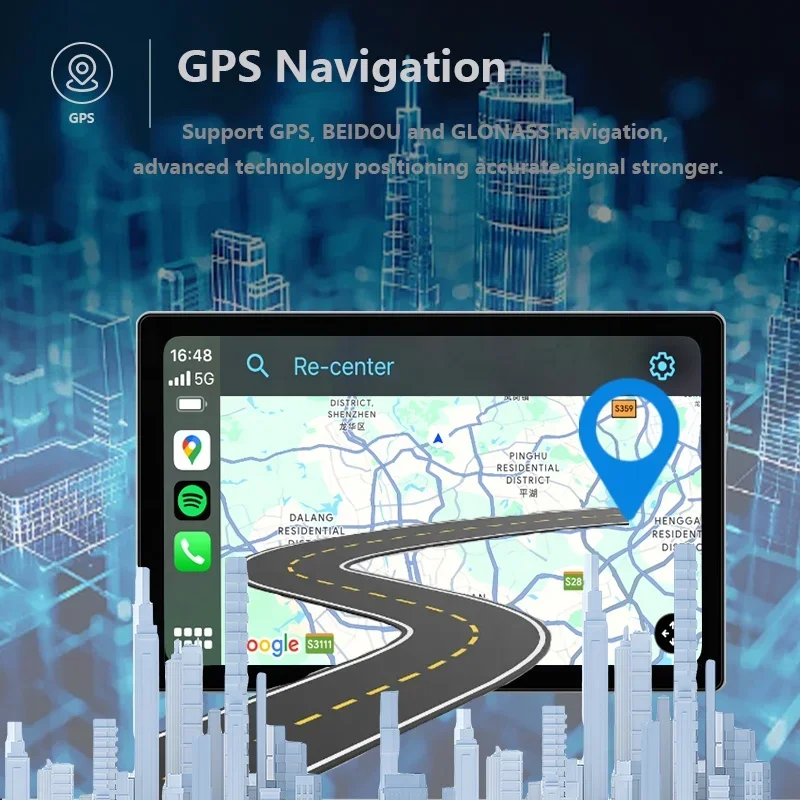 Universal 11 Inch 2K QLED Screen Carplay Android Multimedia GPS Navigation 8581 Wireless Stereo 2Din DSP RGB for Auto Video