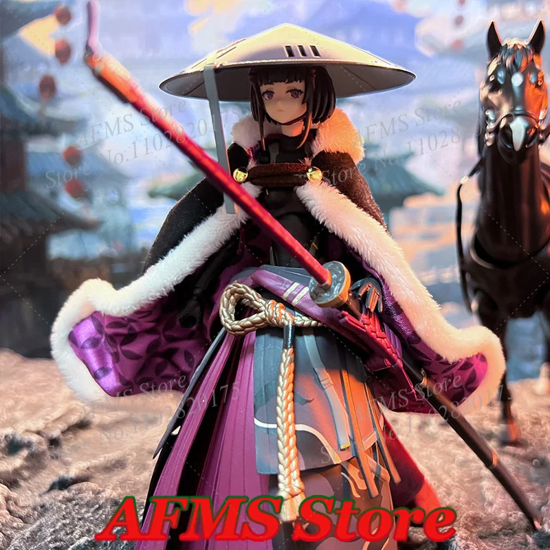 

Only Cape 1/12 Women Soldier Cape Anime Ronin Wandering Samurai Cloak Clothes With Iron Wire Fit 6Inch Action Figure Body