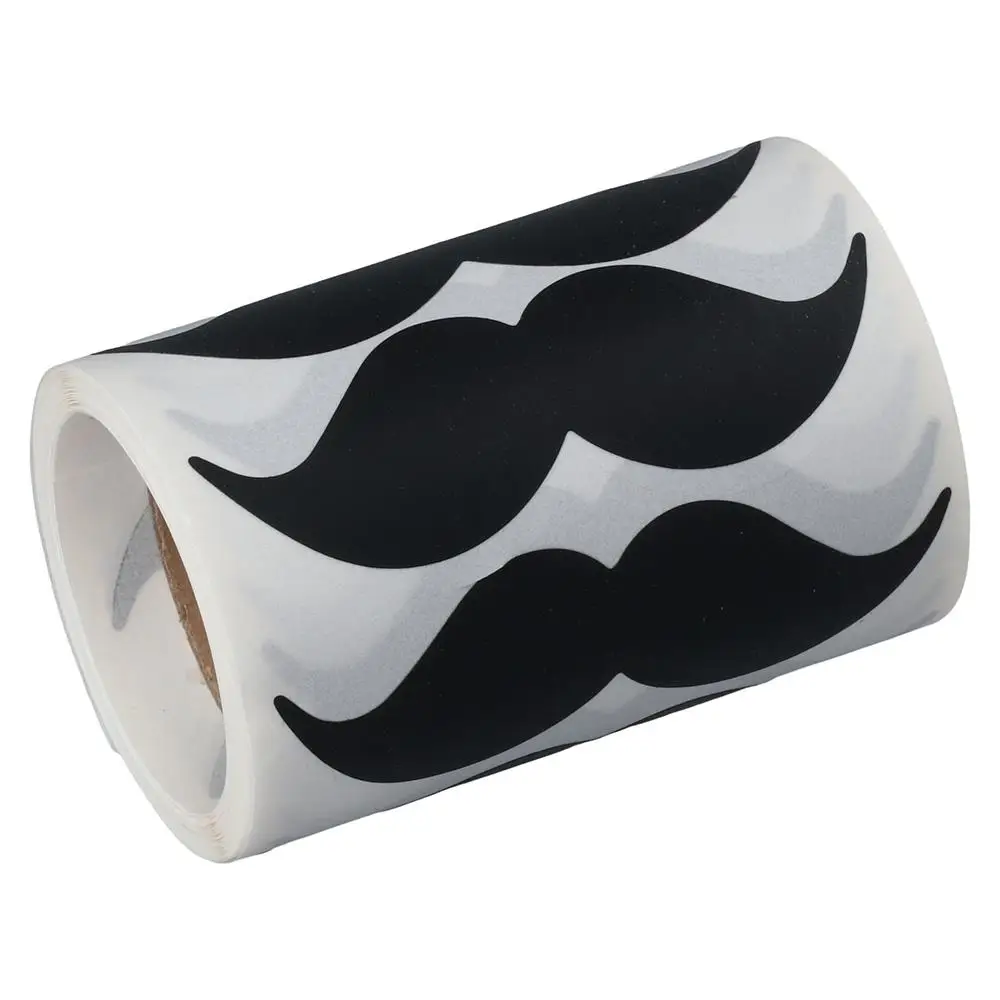 

Наклейки для усов 200 шт., самоклеящиеся этикетки для усов, рулон для детей, товары для фотографий,(1 рулон)