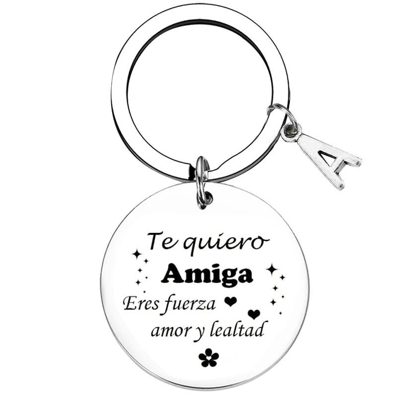 Spanish Llavero Amiga Soul Sister Keychain Keyring True Friend Key chain Bff Bestie Long Distance Friendship Keychain Gift