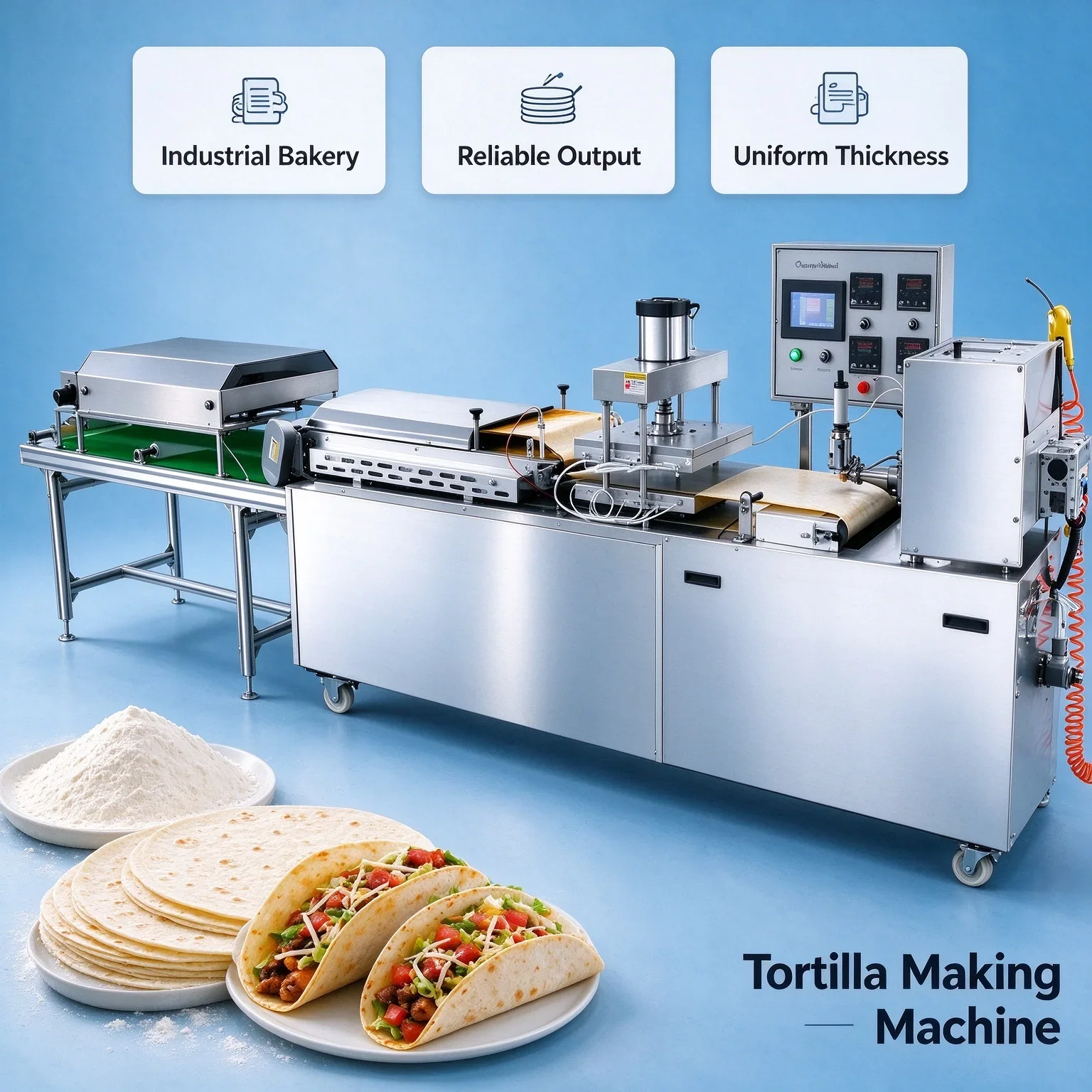 FL Tortilla Making Machine Auto Shaping Flatbread Production Line for Multi-style Flatbread Custom