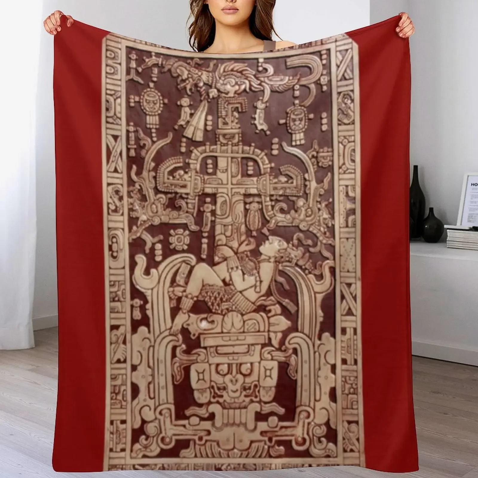 

King Pakal Throw Blanket Decoratives Multi-Purpose Sofas Luxury Throw Blankets