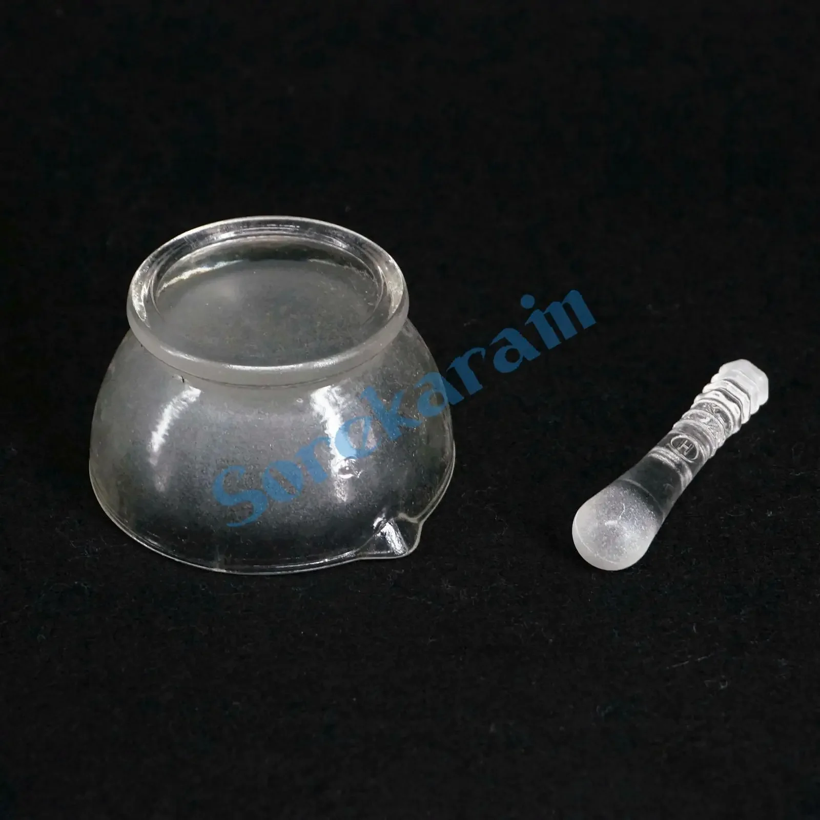 120mm Inner Diameter Apothecary Solid Glass Pestle and Mortars Bowl Set Grinding Mill Tool