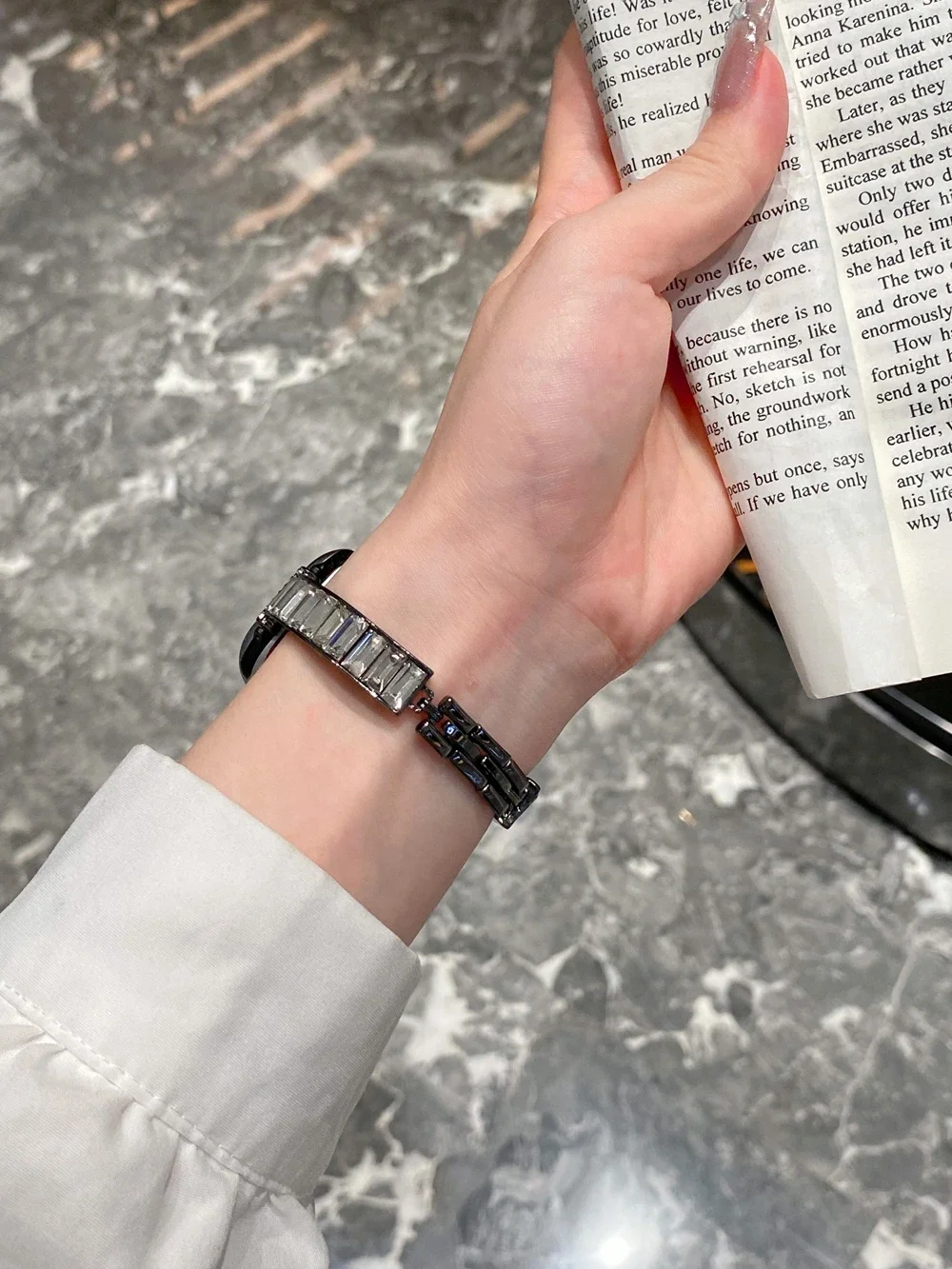 Nice Bling Stainless steel bracelet link For Apple Watch band Series 8/7/6/10/9 40mm 41mm 38mm 42mm 44mm 45mm 46mm Strap