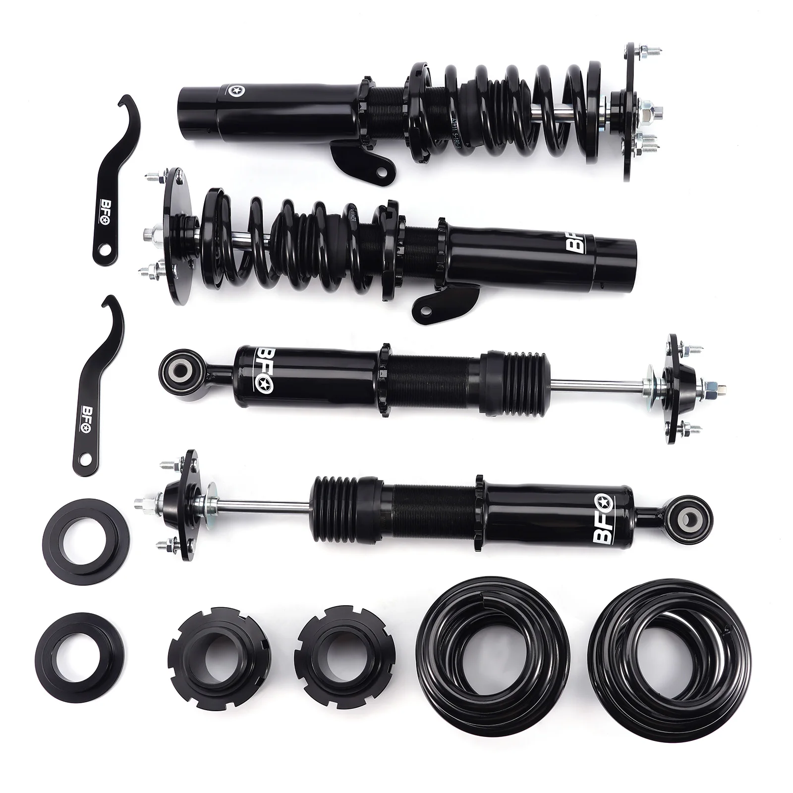 Front & Rear Coilovers Struts For BMW E46 318i 323Ci 328Ci 328i 323i 328is 323is Adjustable Height Shock Absorber Front Rear