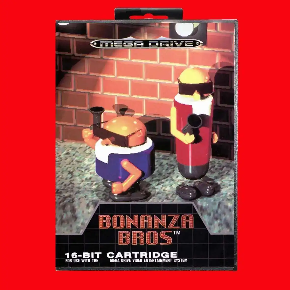 Cartucho de jogo Bonanza Bros 16Bit MD com caixa EUR para sistemas Sega Megadrive Genesis