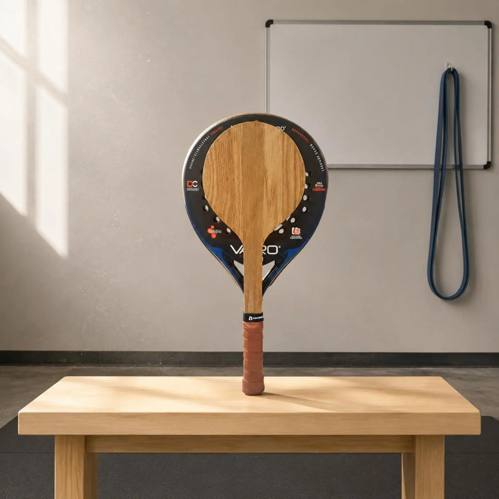 Beach Tennis Racket Sturdy Wooden Beach Paddle Wooden Paddle Racket Lightweight Sports Gear Comfortable Grip for Training view 3