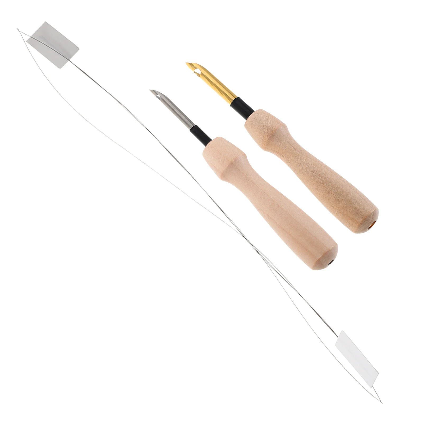 

1 Set Wood Handle Embroidery Pen Sharp Punch Needle For Sewing Fabric Craft Diy Stitching Applique Kit Embroidery Needlework