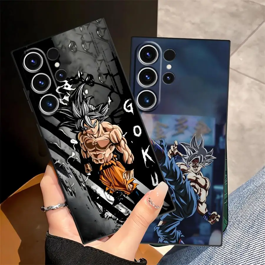 Schwarze weiche Handyhülle für Samsung Galaxy S24 Plus S25 Edge S20 S23 Ultra S21 FE Dragon Ball Anime Goku