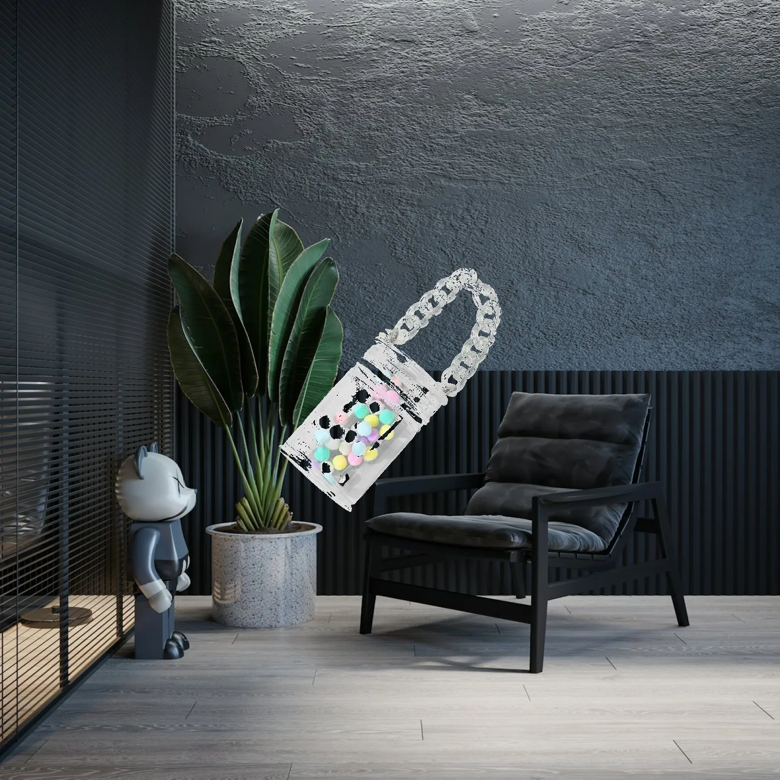 Transparente Puppen-Aufbewahrungsbox Tragbare Vitrine Mini-Figuren-Tasche Ornament-Schlüsselanhänger für 1:6 Maßstab Puppen-Zubehör