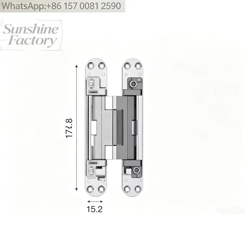 3D Adjustable Zinc Alloy Hydraulic Buffer with 27mm Thickness & 180 Degrees Opening Colors Customizable