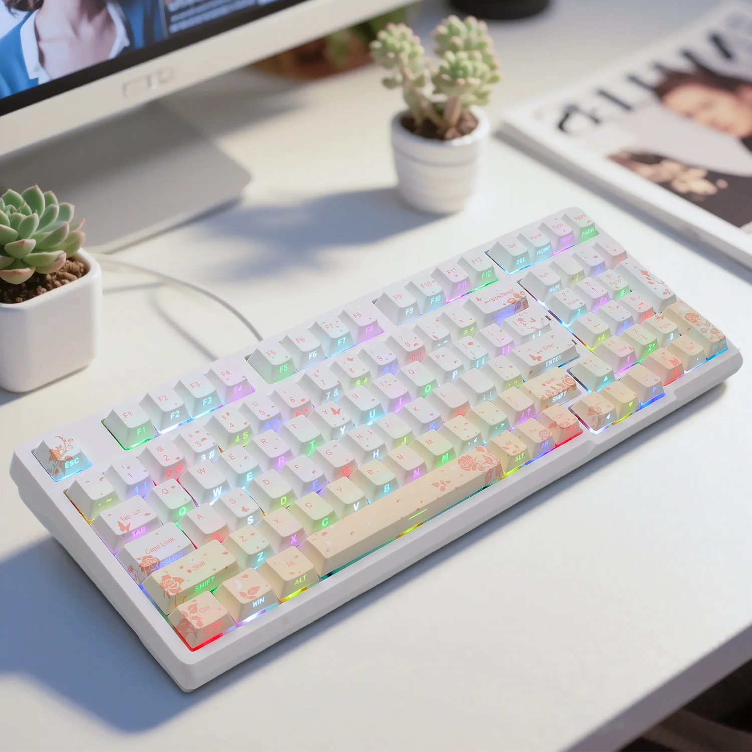 

Artistic-style side-engraved keycaps