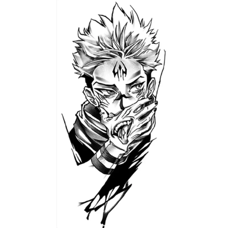 

Anime Jujutsu Kaisen Heibal Juice Temporary Tattoos Cartoon Waterproof Fake Tattoo Sticker Tatoo Body Sticker Last for 15 Days
