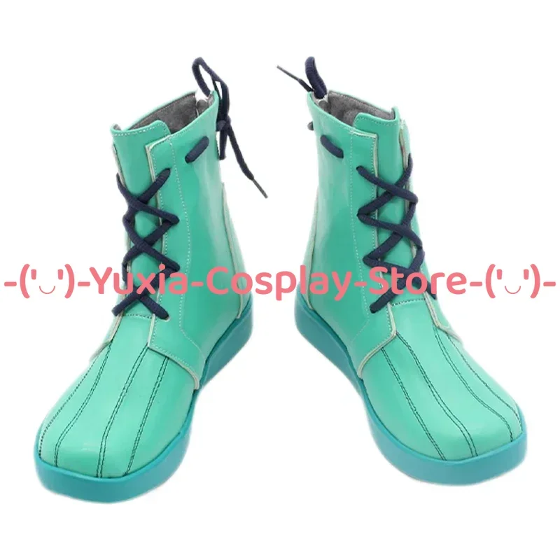 Yuxiacosplay! Project Sekai Kaito Cosplay Shoes Anime Game Character Prop PU Leather Boots Halloween Carnival Party Costume