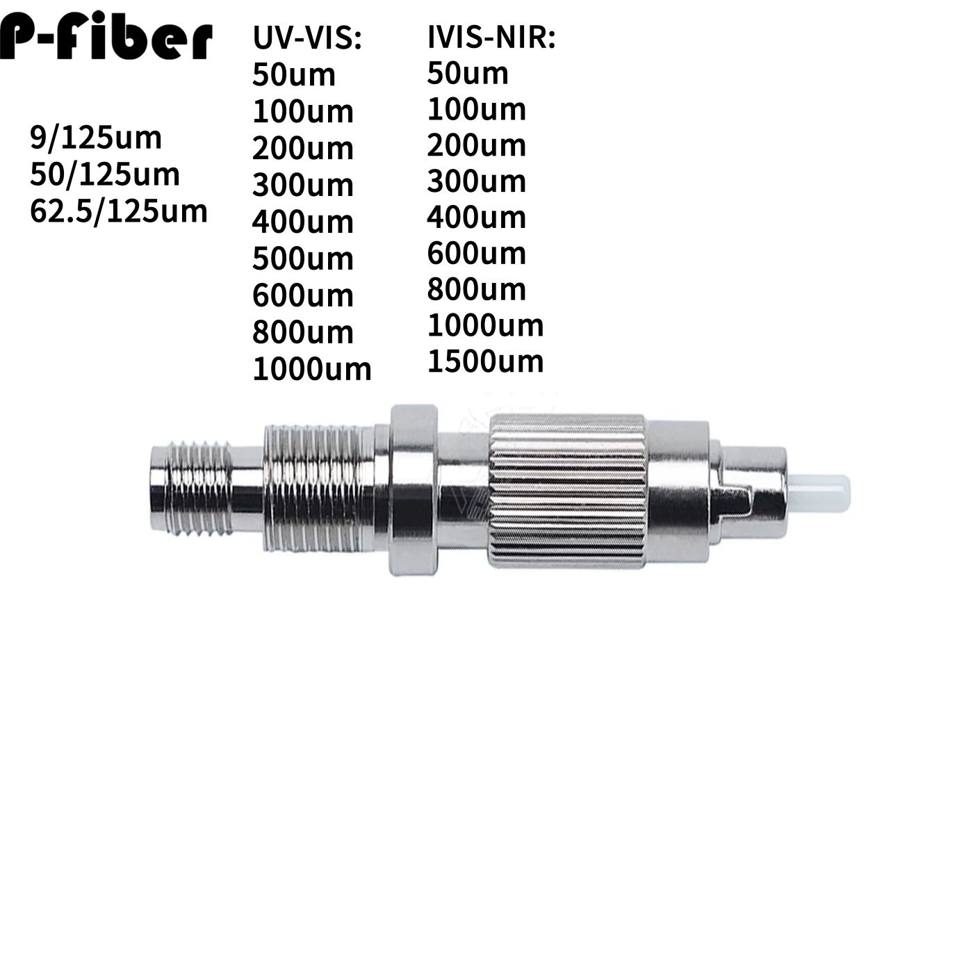 

Fiber Optic Adapter FC-SMA905 SM MM 200um 300um 600um Female-male FM SMA905 female to FC male hybrid connector Ceramic SMA-FC