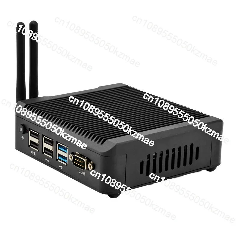 Fanless Mini PC Server Dual LAN and COM Ports for IoT/Office Low Power Embedded Systems