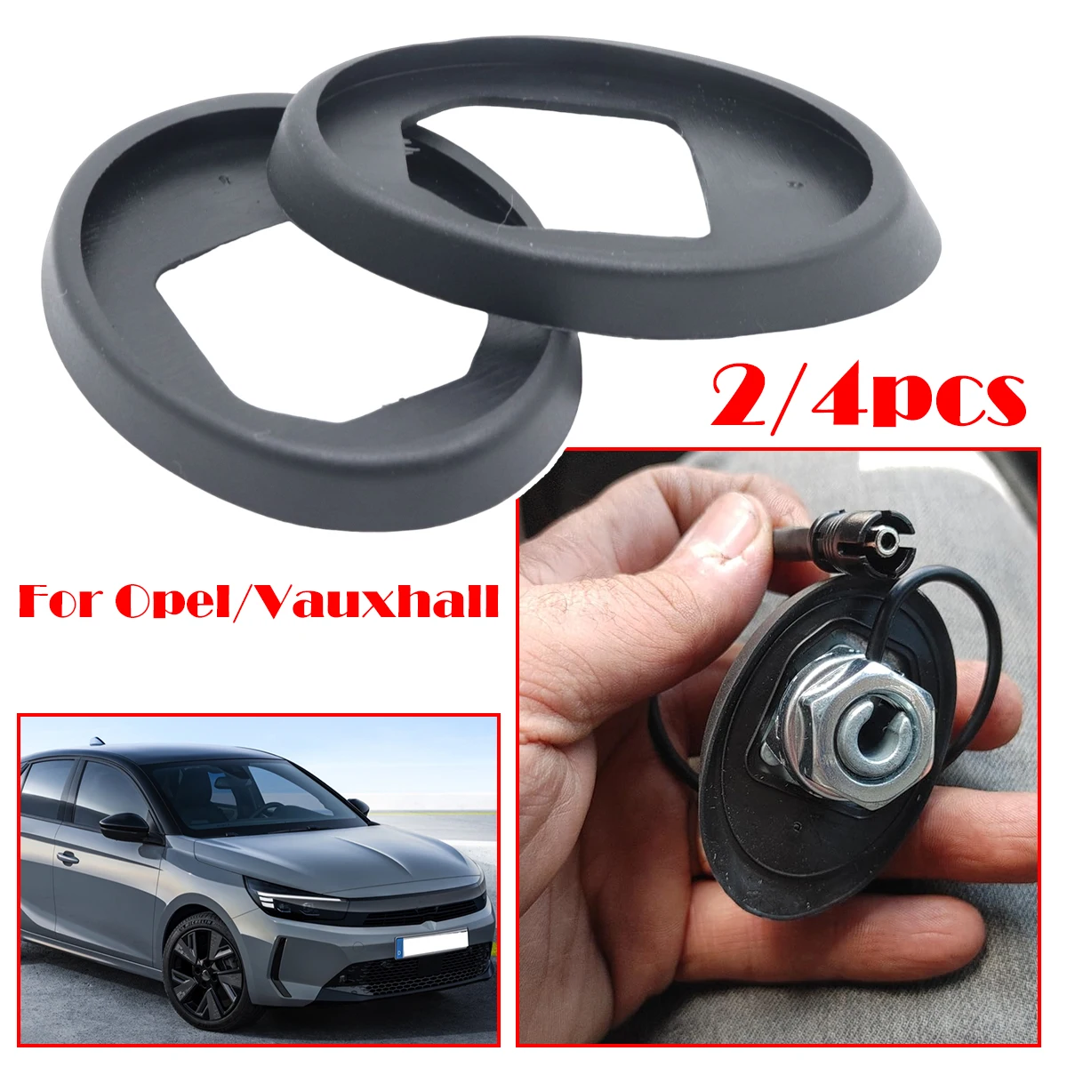2/4pcs For Opel Vauxhall Astra F G Corsa B C D Frontera A B 7M AM/FM Roof Radio Antenna Aerial Base Mast Seal Rod Pad Car part