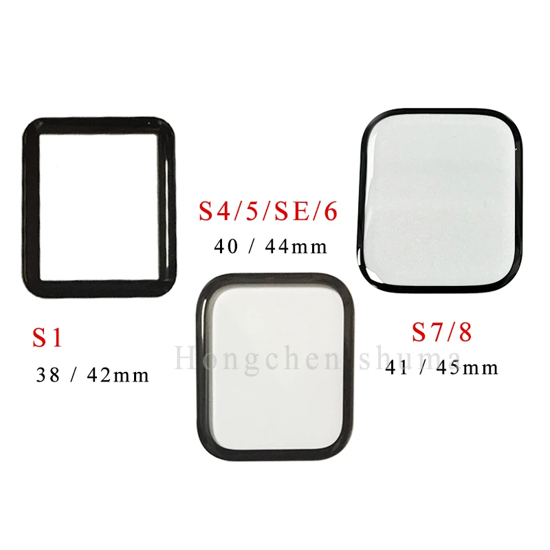 Outer Glass Screen For Apple Watch SERIES 1 4 5 6 SE 44MM 40MM 7 8 41mm 45mm External Glasses Lens Panel OCA Replacement Repair