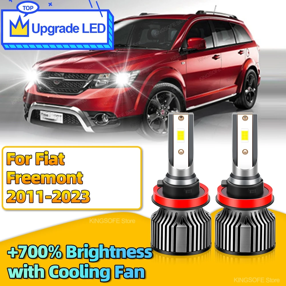 LED Headlight 30000LM Canbus H11 Car Front Light Bulbs For Fiat Freemont 2011 2012 2013 2014 2015 2016 2017 2018 2019 2020-2023