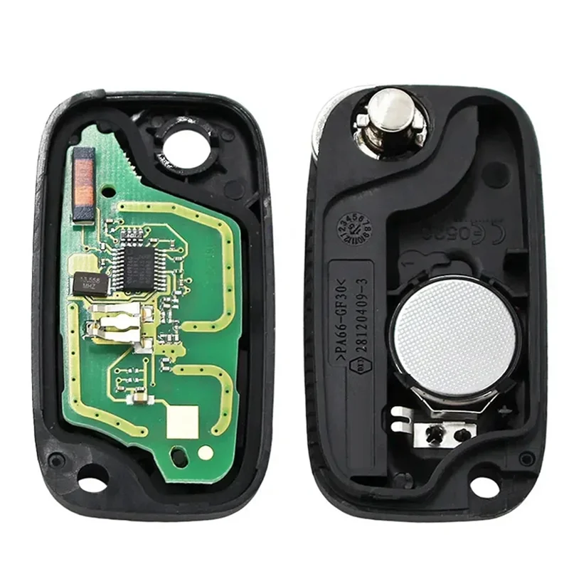 ABTD-Car 2 Buttons Folding Flip Remote Key 433MHZ ID46 PCF7961 Chip For Renault Clio Twingo Kangoo Master Modus