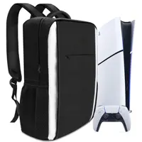 Mochila para consola PS5, bolsa de viaje de Estuche de transporte PS5 de protección completa, bolsa de almacenamiento PS5 de gran capacidad para controladores duales