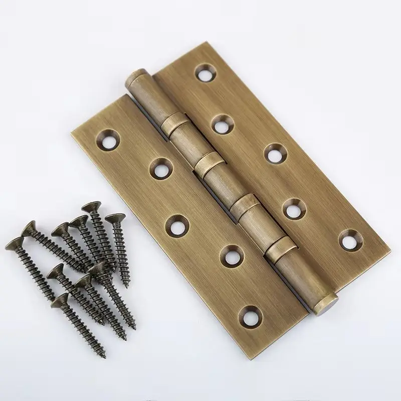 

Фирменная Новинка, 4 шт., твердые латунные мебельные петли, дверные петли для шкафа, деревянные дверные петли для ворот + винты 4 дюйма/5 дюйма/6 дюймов