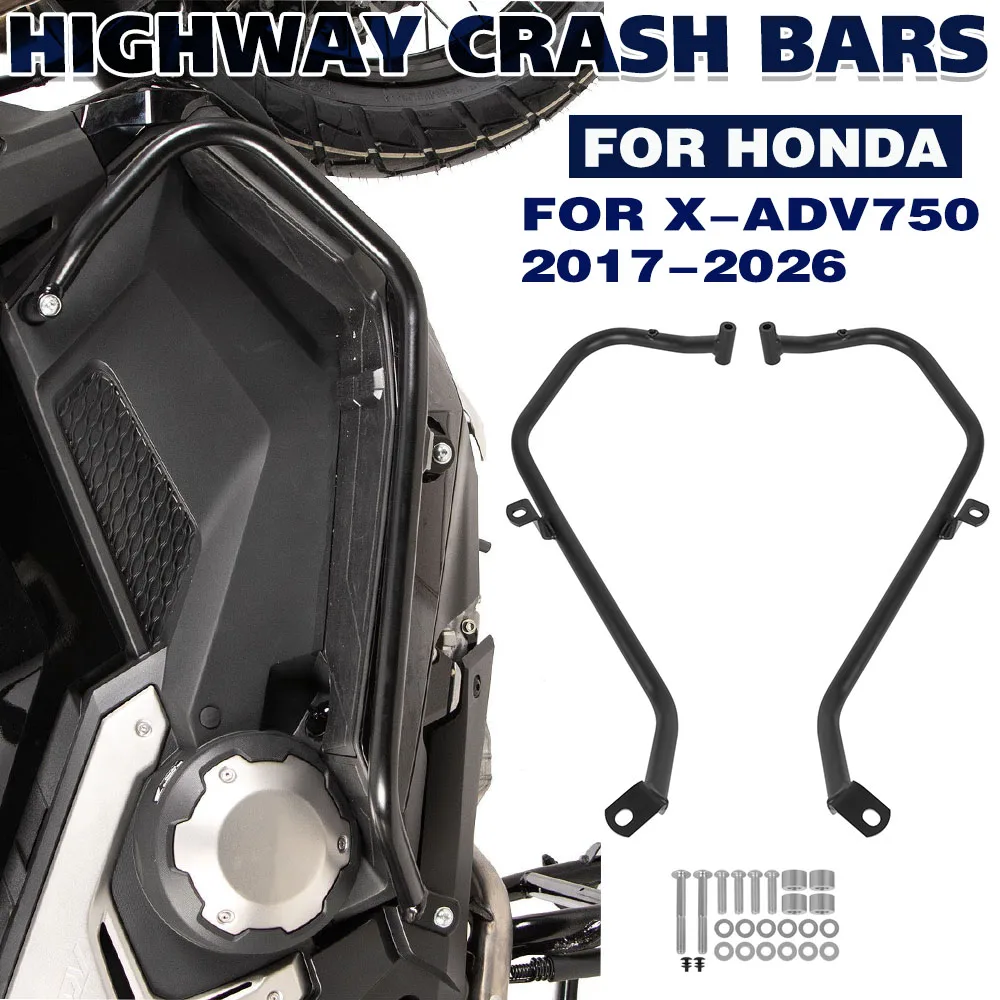 

Защитная дуга (крэшбар) для мотоцикла HONDA X-ADV 750 XADV750 2017-2026, защита двигателя, рамы, обтекателя, бампер, защита от опрокидывания