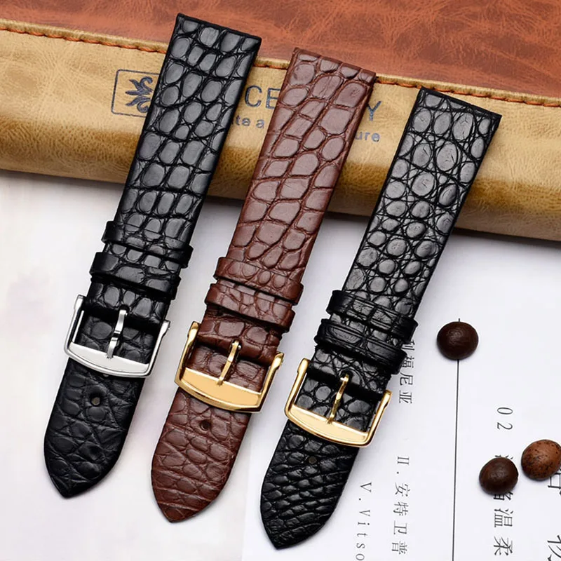 For IWC Seiko wristband genuine Crocodile skin watchband watchband thin leather strap men women 12mm 13mm 15mm 20 22mm Bracelet