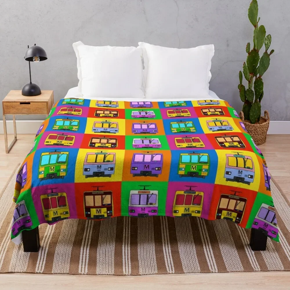

Metro Pop Art Throw Blanket heavy to sleep Quilt Retros Blankets