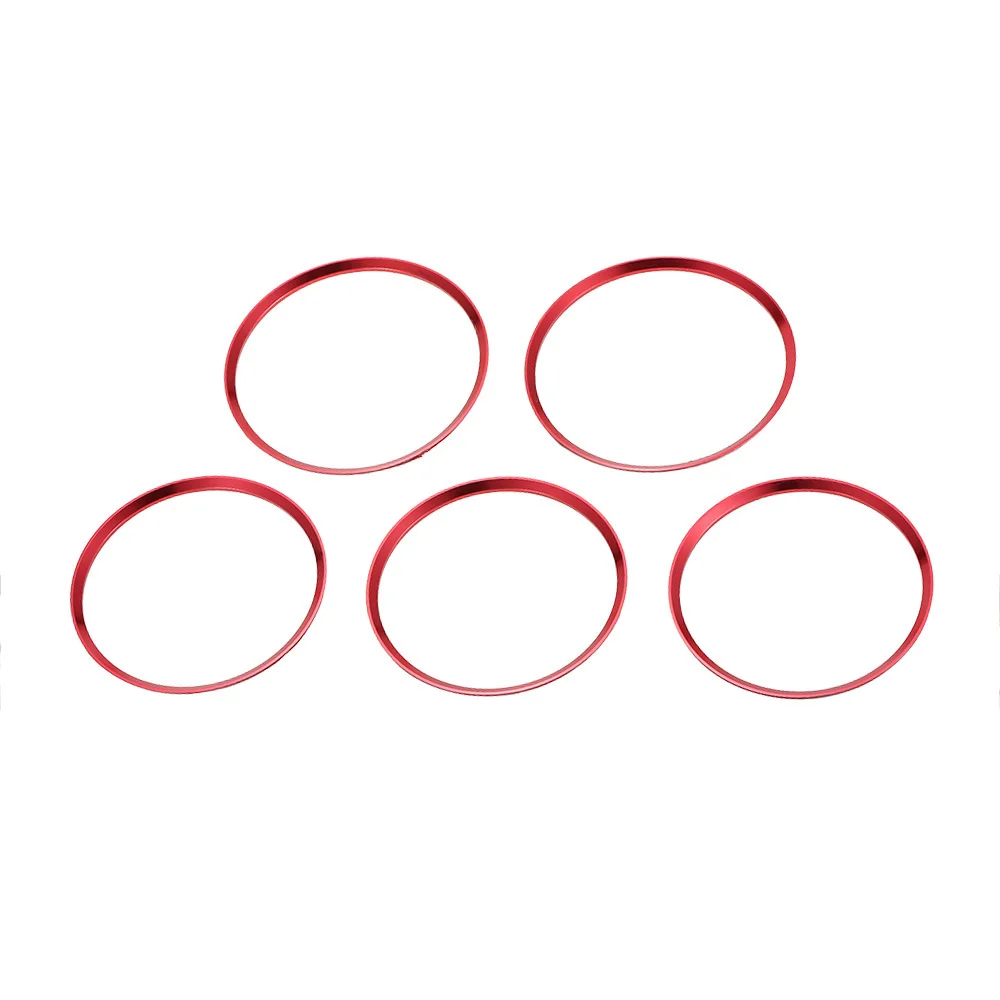 แหวนลูกบิดควบคุมมัลติมีเดียคอนโซลกลางแหวนอลูมิเนียมสีแดงสำหรับ-1 2 3 4 5 6 7ซีรีส์ X3 X4 X6 X5