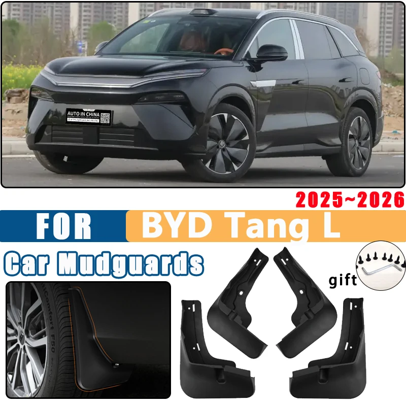 

4x Car Front Wheel Fender for BYD Tang L Accessories Sealion 8 2025 2026 Auto Mudflaps Anti-collision Mudguards Mud Flaps Guards