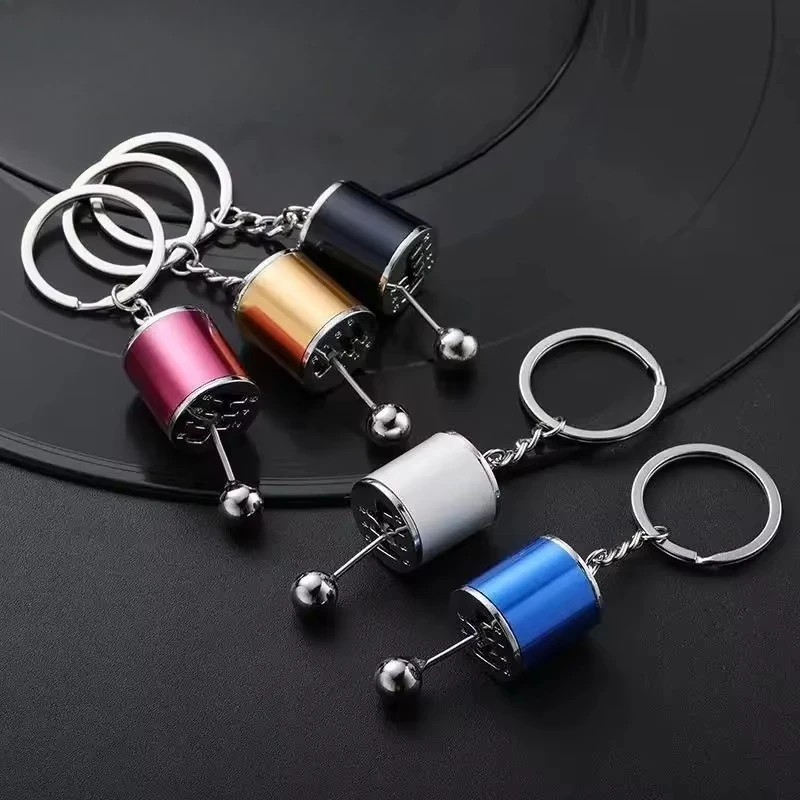 Metal Keyring Creative Car Shifter Keychain Six Speed Manual Transmission Shift Gearbox Gear Fidget Toys Relieve Stress Anxiety